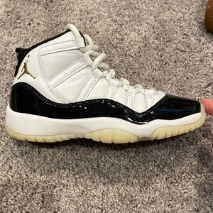 Nike Air Jordan 11 Retro Gratitude White Black (GS) 378038-170 Youth Size 4.5 Y